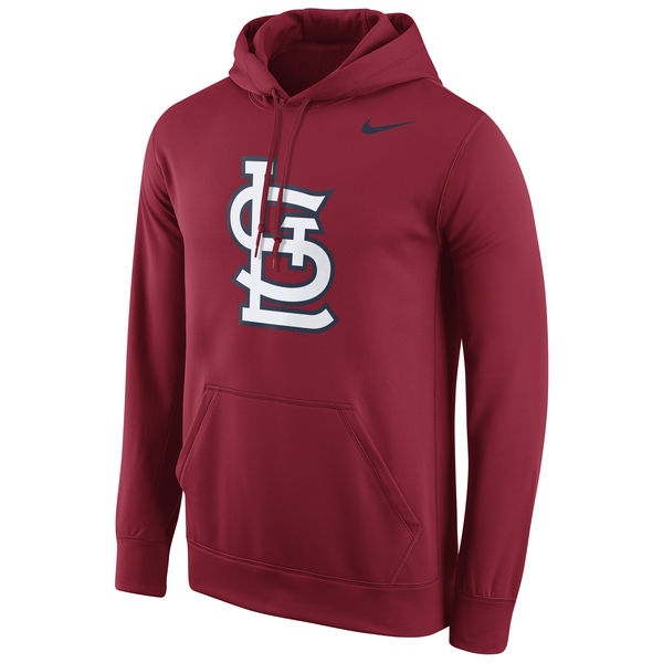 Men St. Louis Cardinals Nike Logo Performance Pullover Hoodie Red